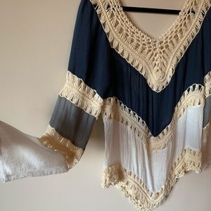 Bell Sleeved Crochet Top